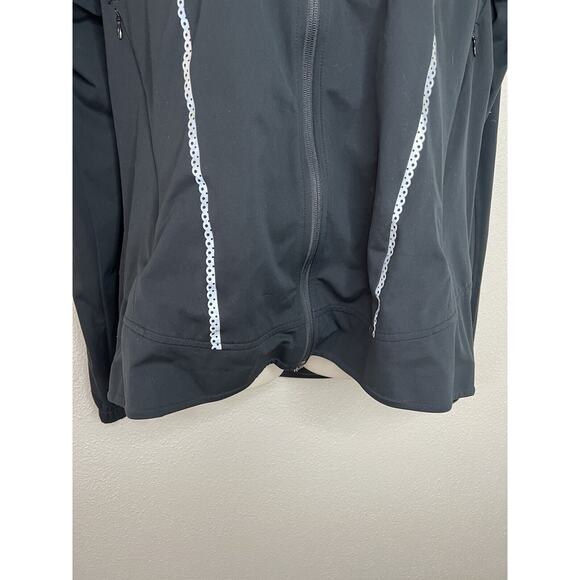 ATHLETA Black Queen of the Mountain Run Bicycle Rain Jacket Top XL - Picture 3 of 12